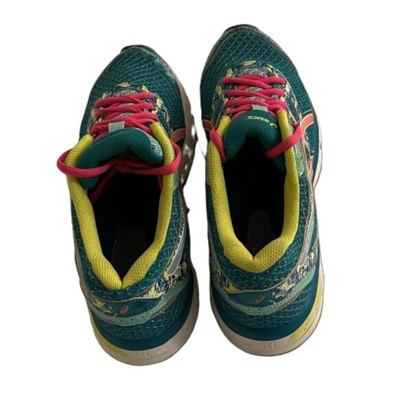 ASICS Turquoise and Pink Athletic Shoes, Width B, Size 9 - Picture 6 of 6